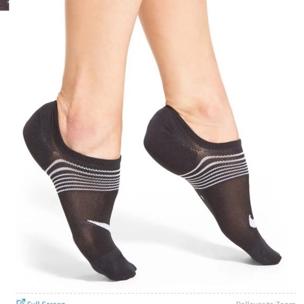 6 pairs Nike No-Show Women’s Socks 3navy blue 3 black with no slip tab at heel